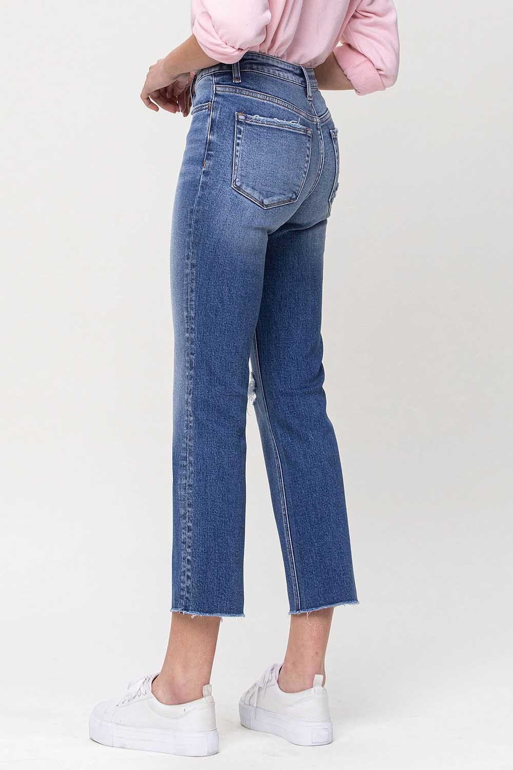 Mid-Rise Straight Crop Jean