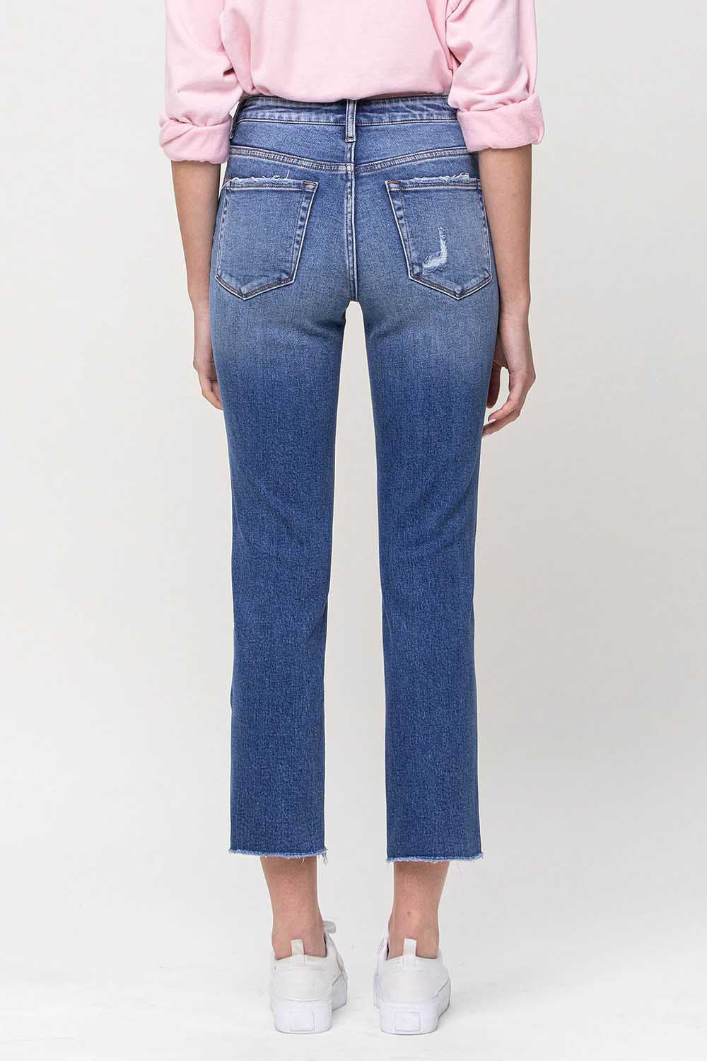 Mid-Rise Straight Crop Jean