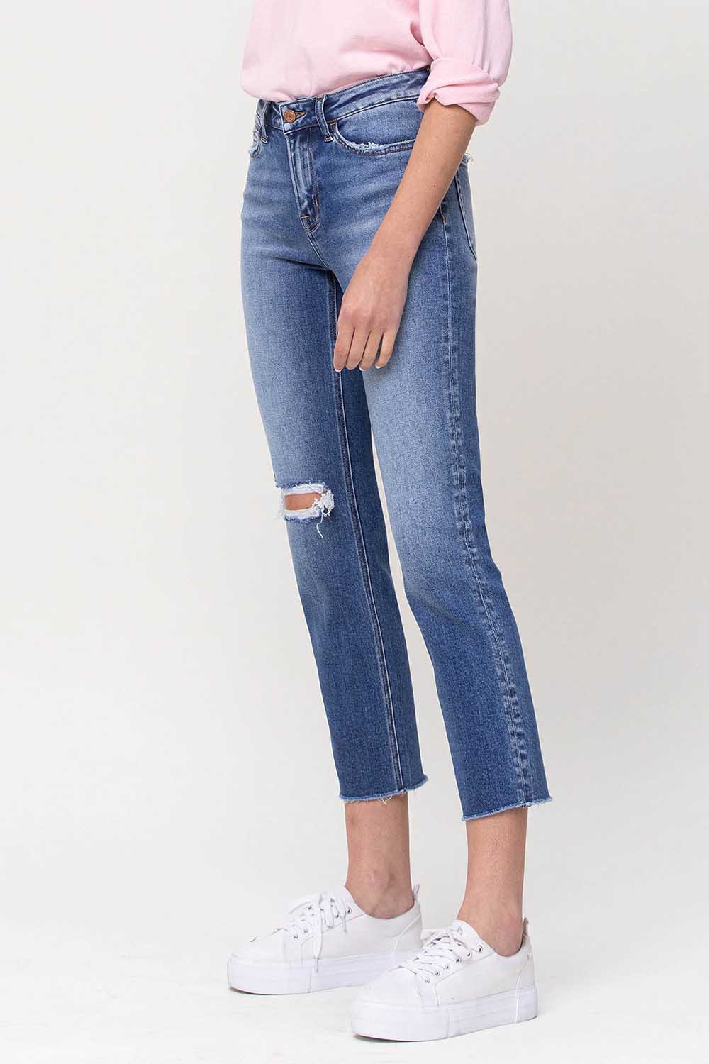 Mid-Rise Straight Crop Jean