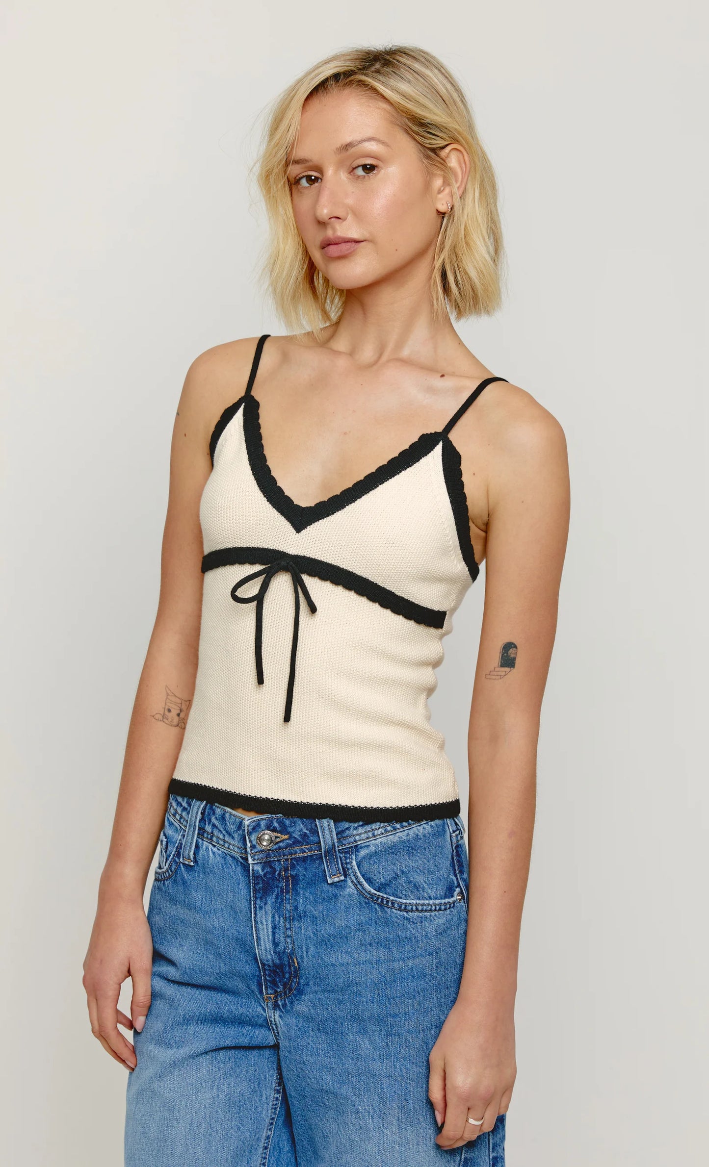 Scalloped Edge Knit Top