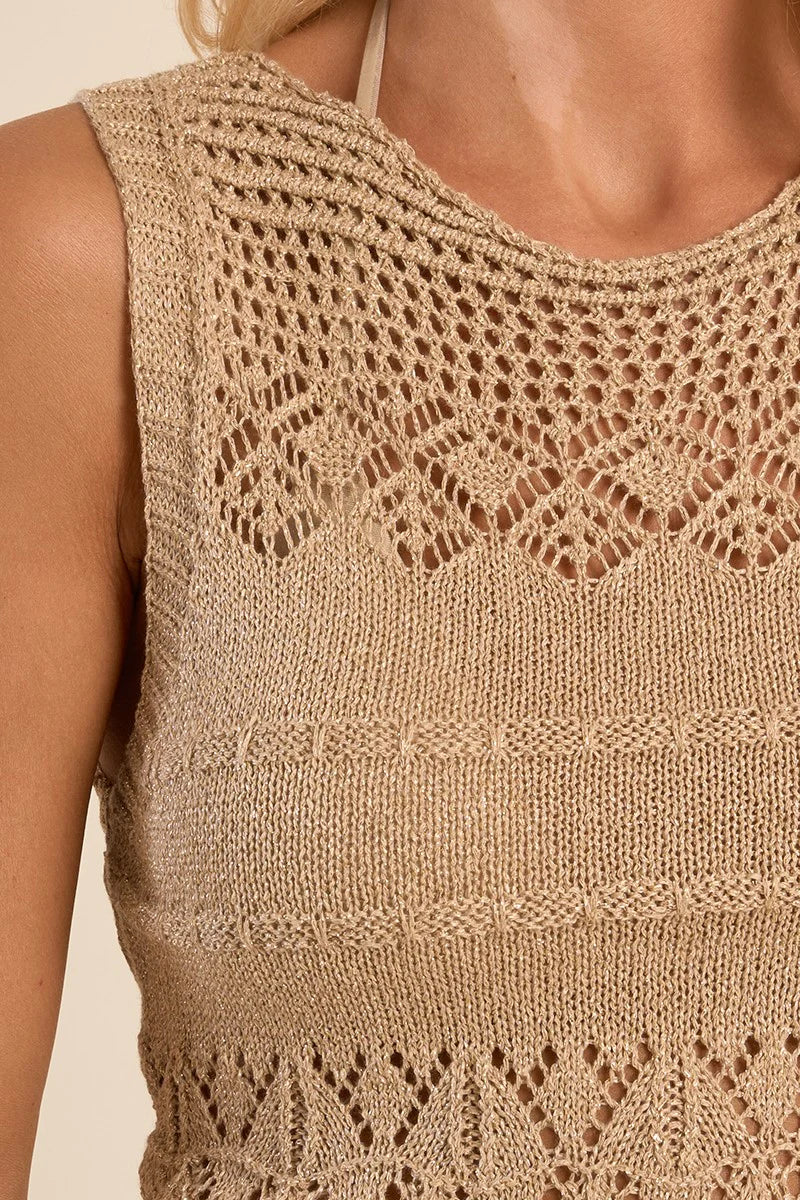 Crochet Beach Mini Dress