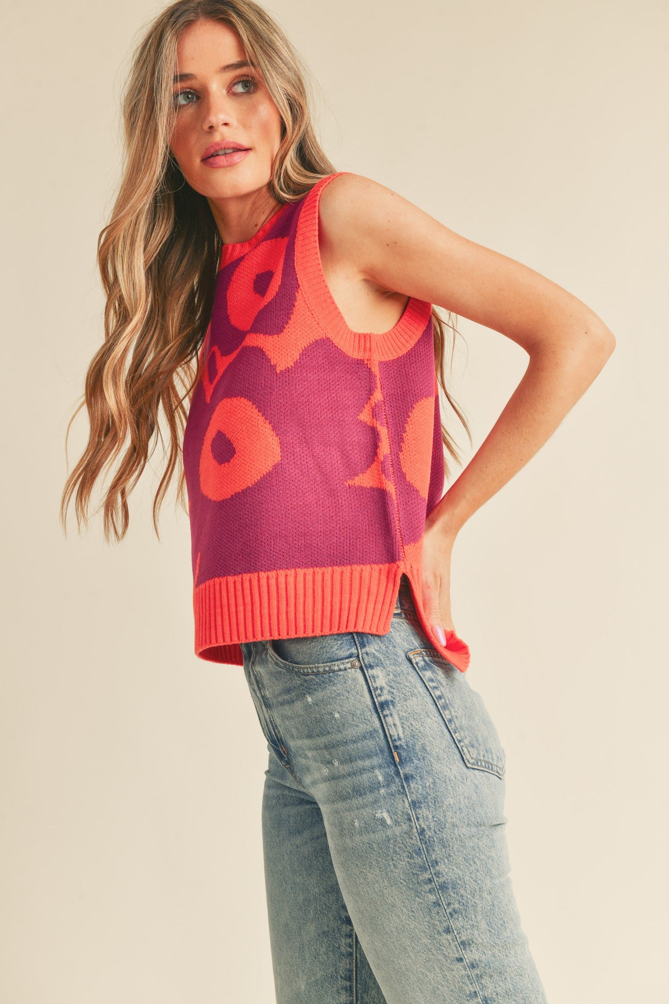 Abstract Knit Vest