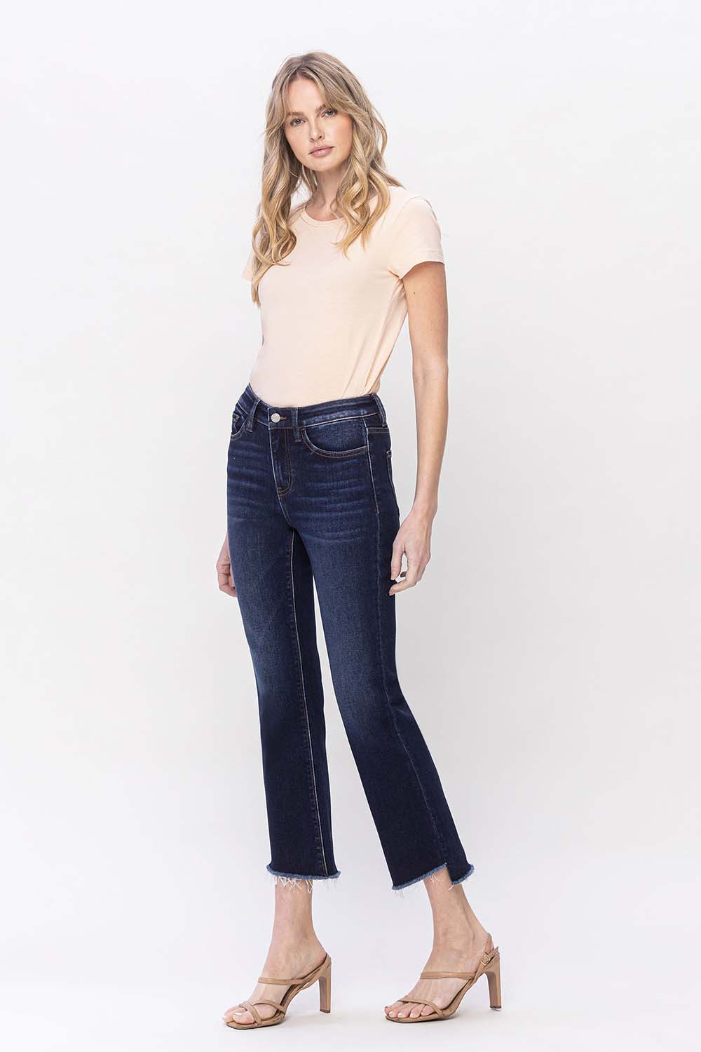 High Rise Split Hem Flare