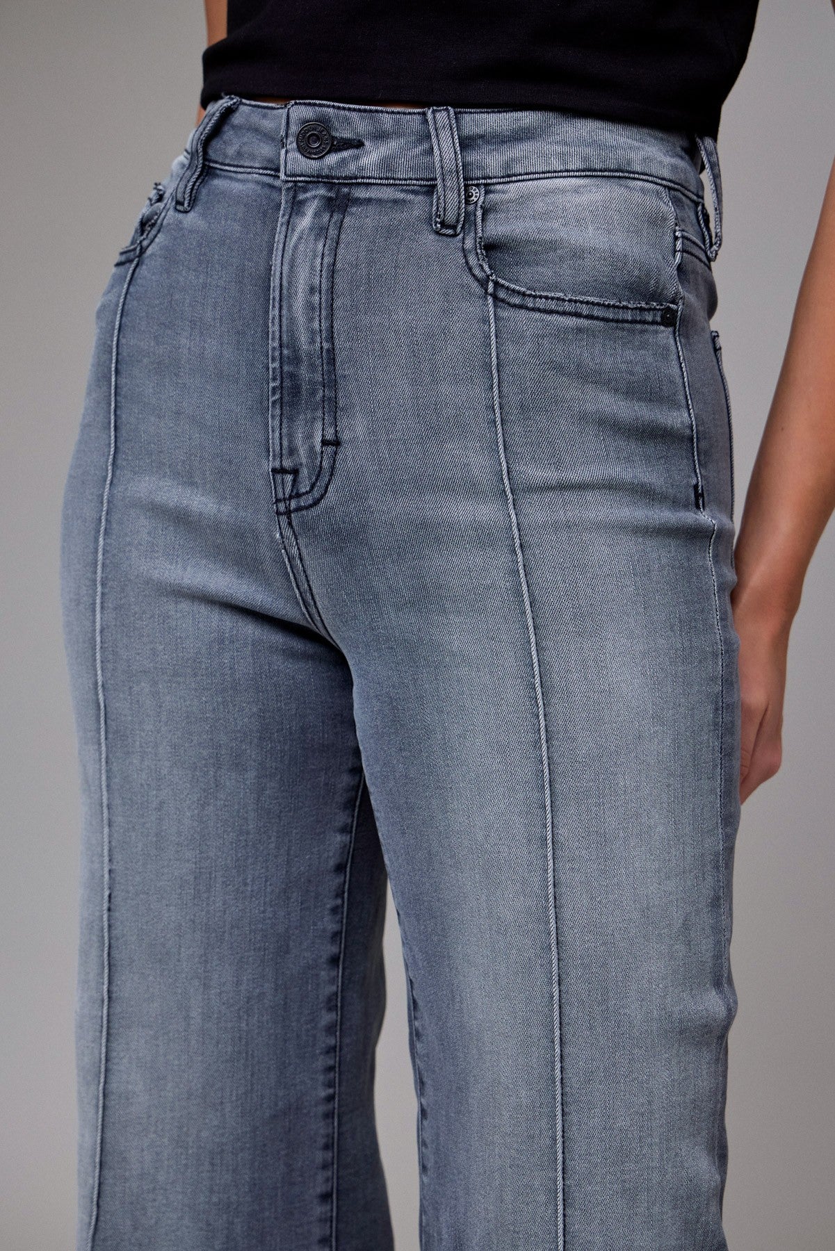 Pintuck High Rise Comfort Flare