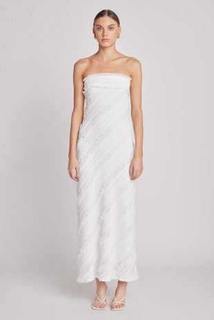 Endless Rose - Strapless Ruffled Maxi Dress White / L Endless Rose - Strapless Ruffled Maxi Dress White / L