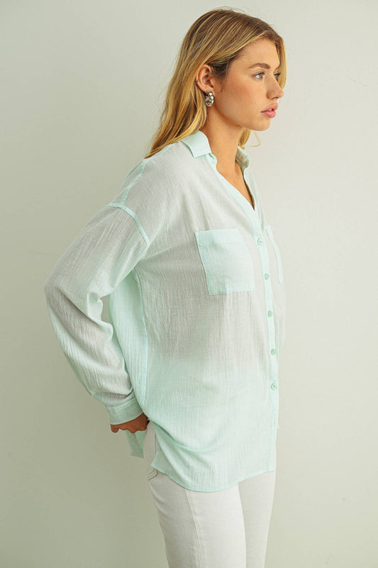 Minty Button Down Shirt