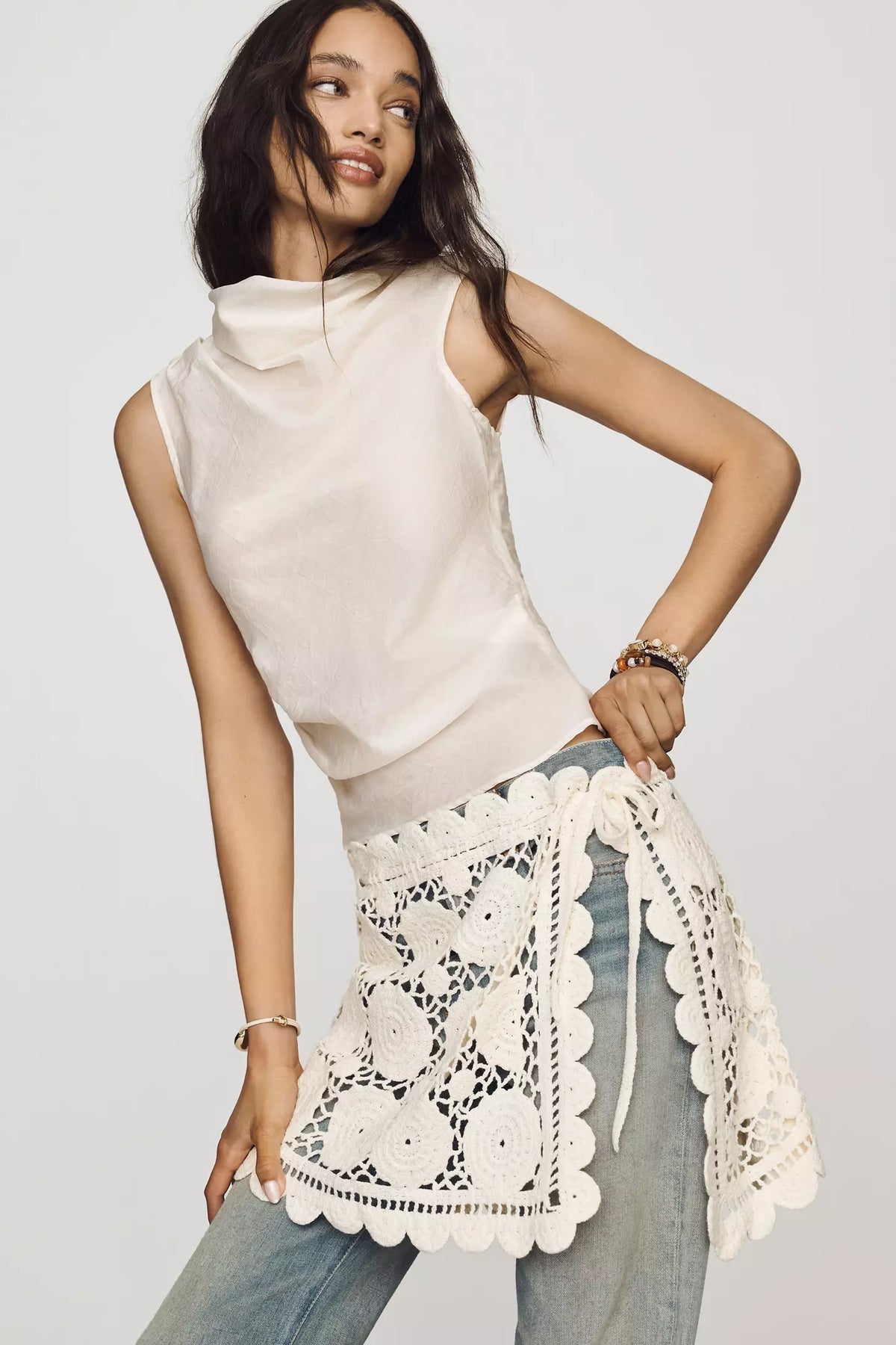 Mildred Cotton Crochet Skirt