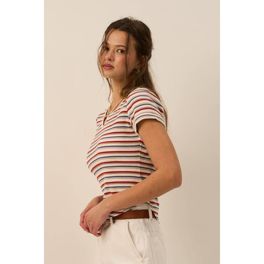 Vibrant Striped Knit Top