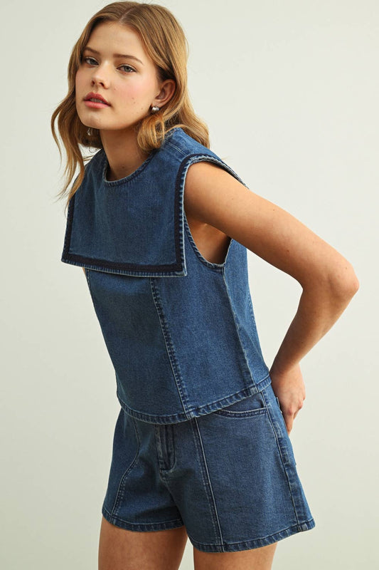 Stretch Denim Shorts