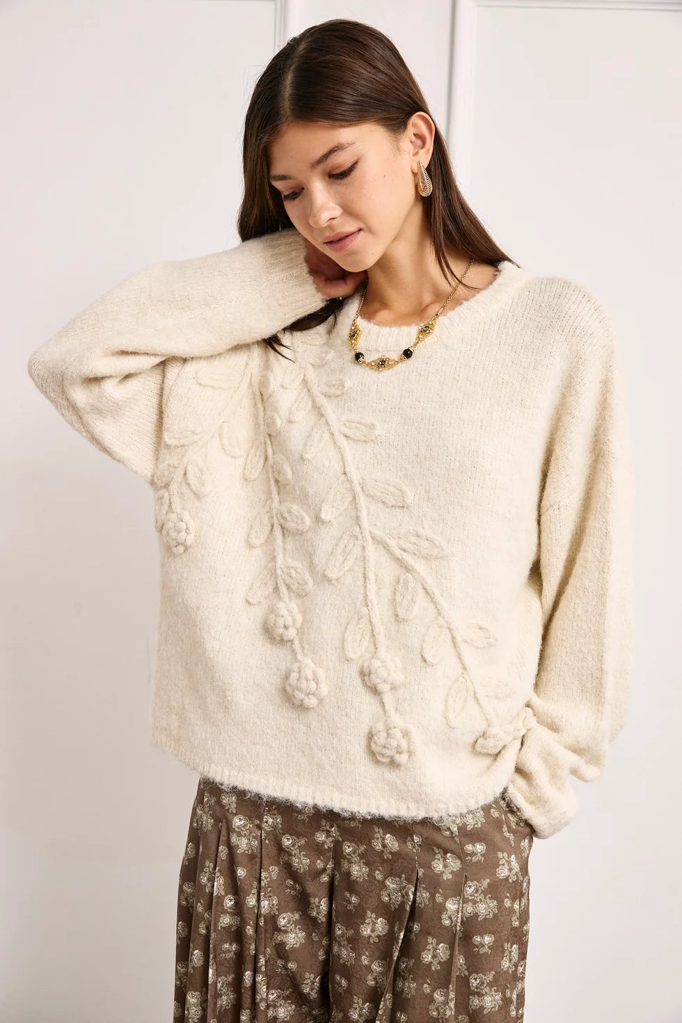Asel Floral Sweater