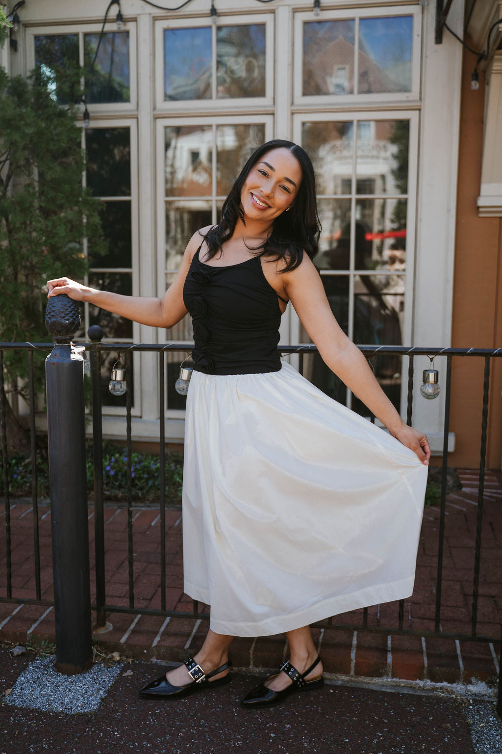 Meadow Mixed Media Midi Dress