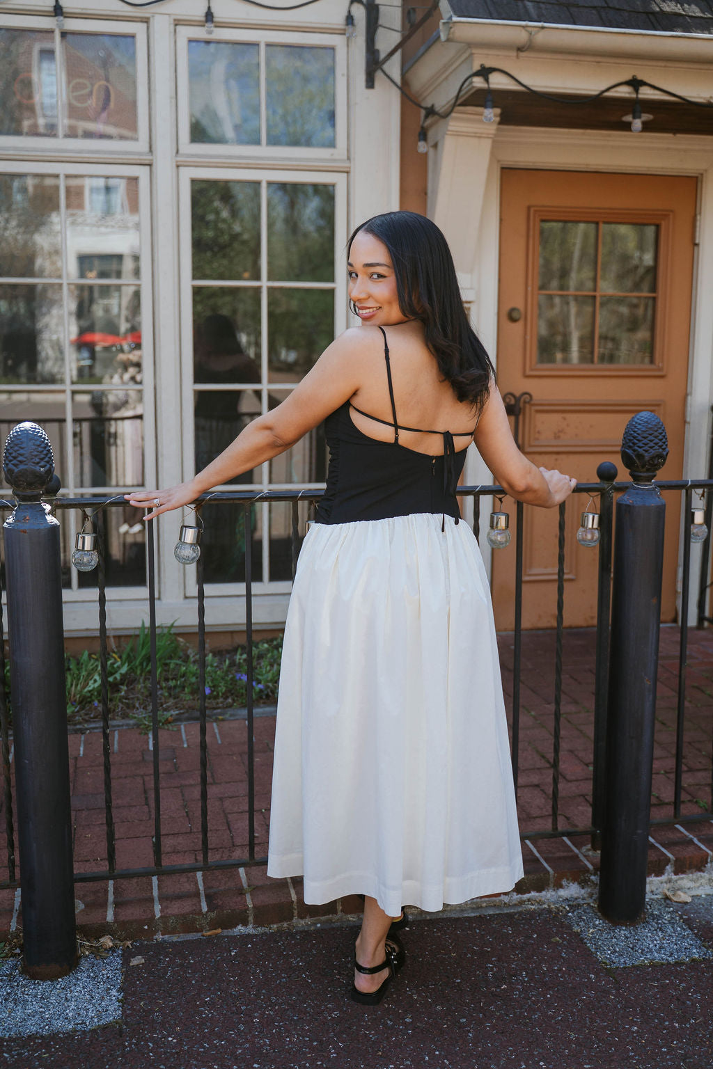 Meadow Mixed Media Midi Dress