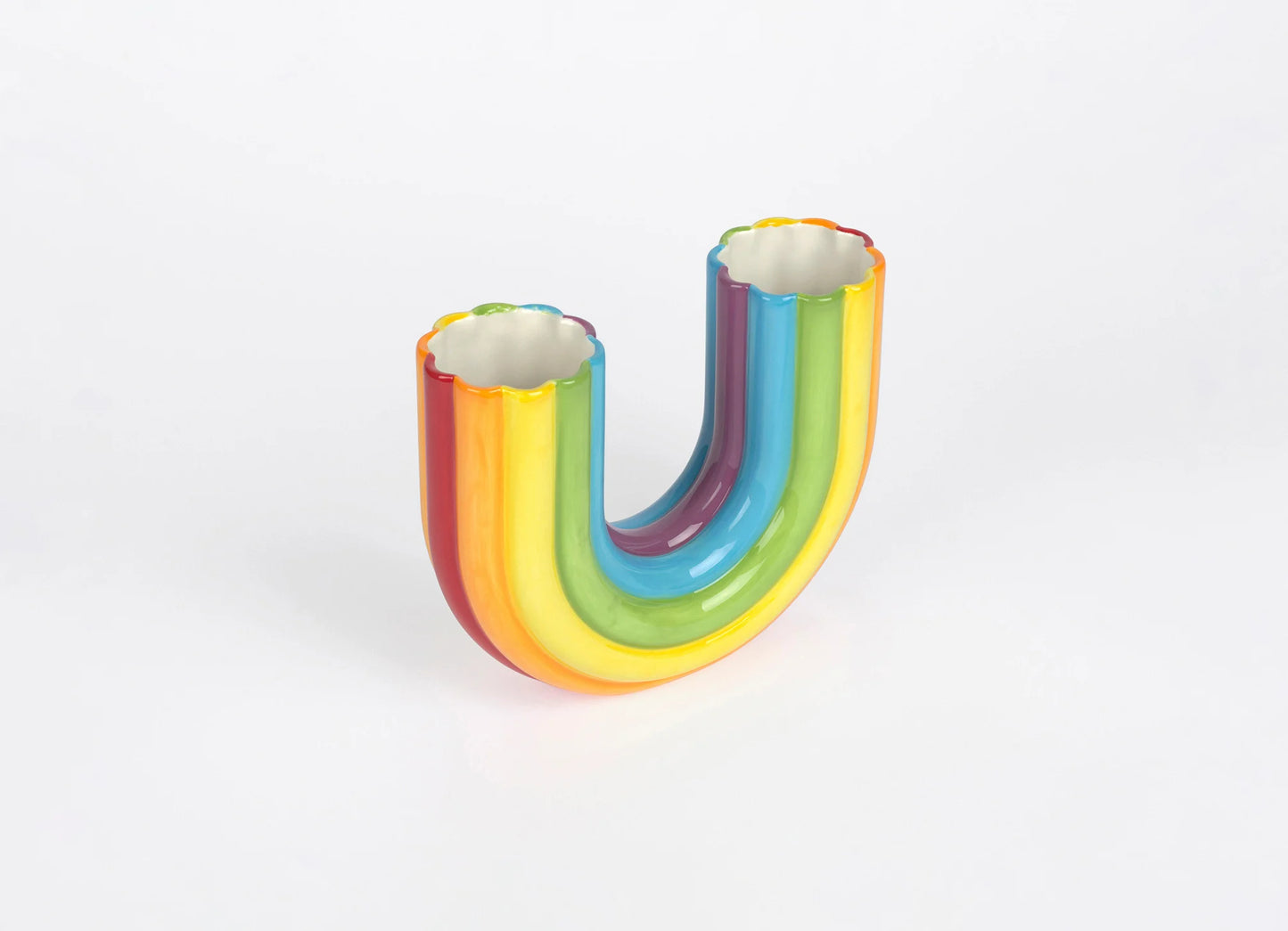 Rainbow Macaroni Vase