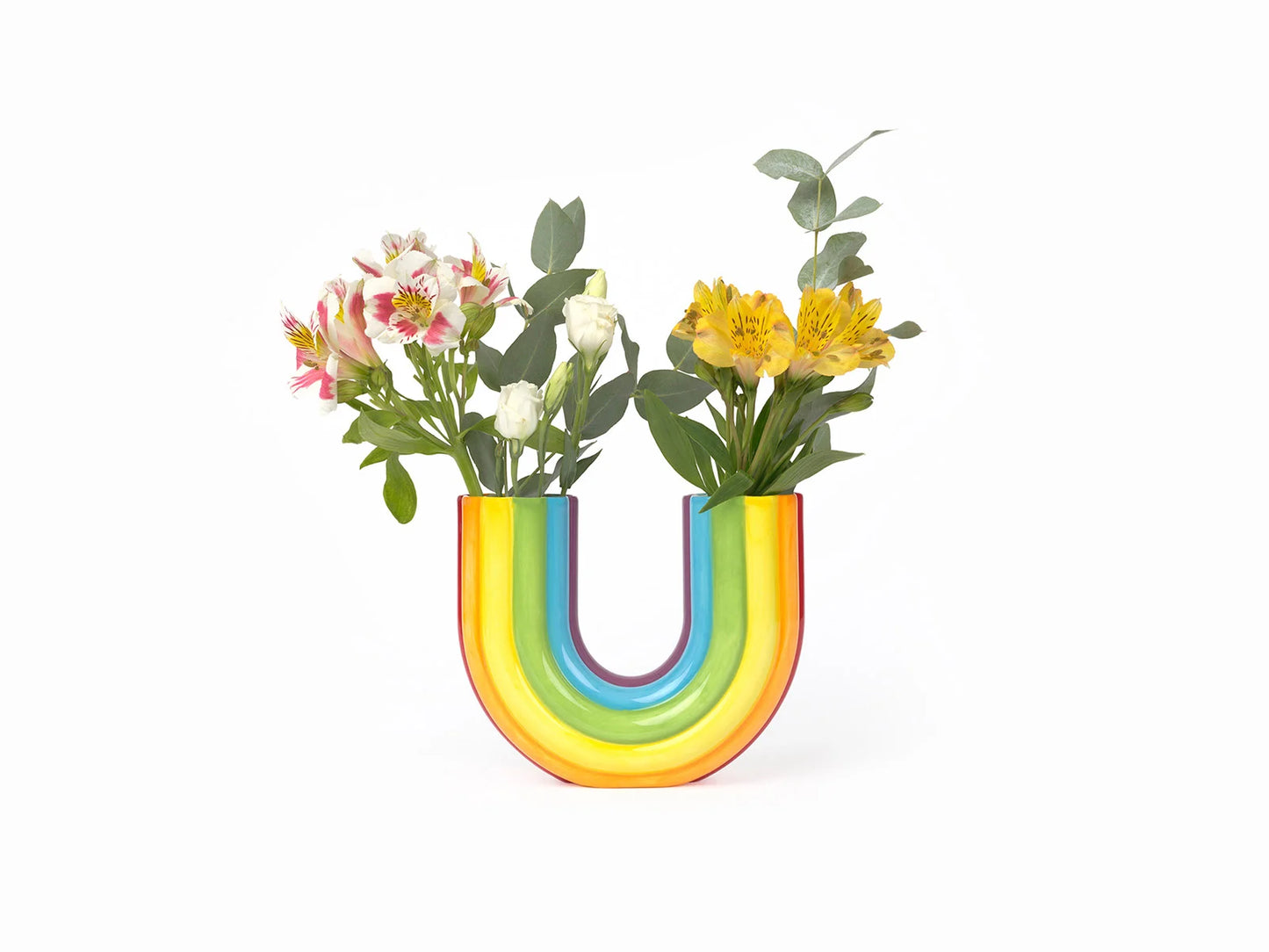 Rainbow Macaroni Vase