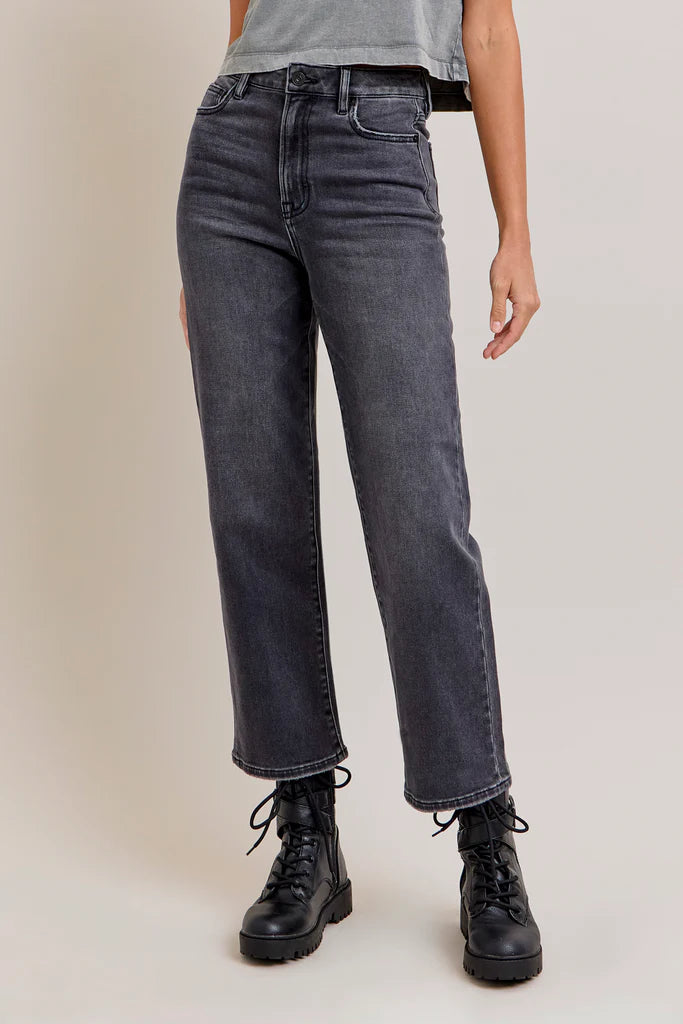 Ella Charcoal Wide Straight