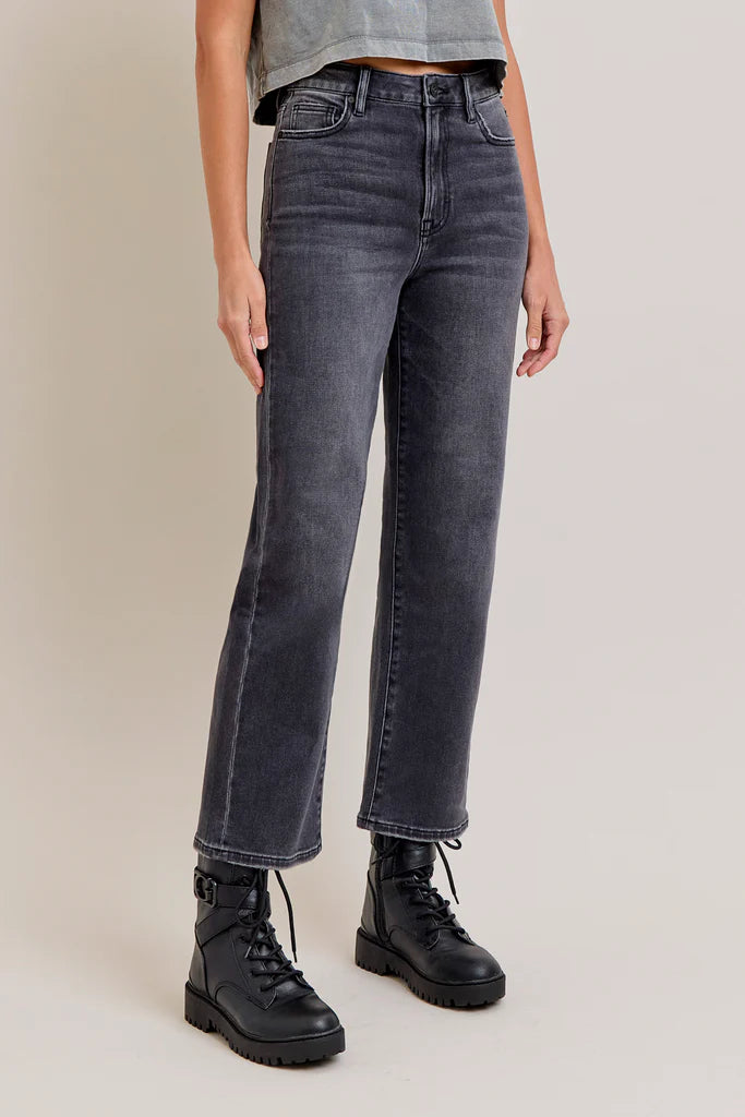 Ella Charcoal Wide Straight