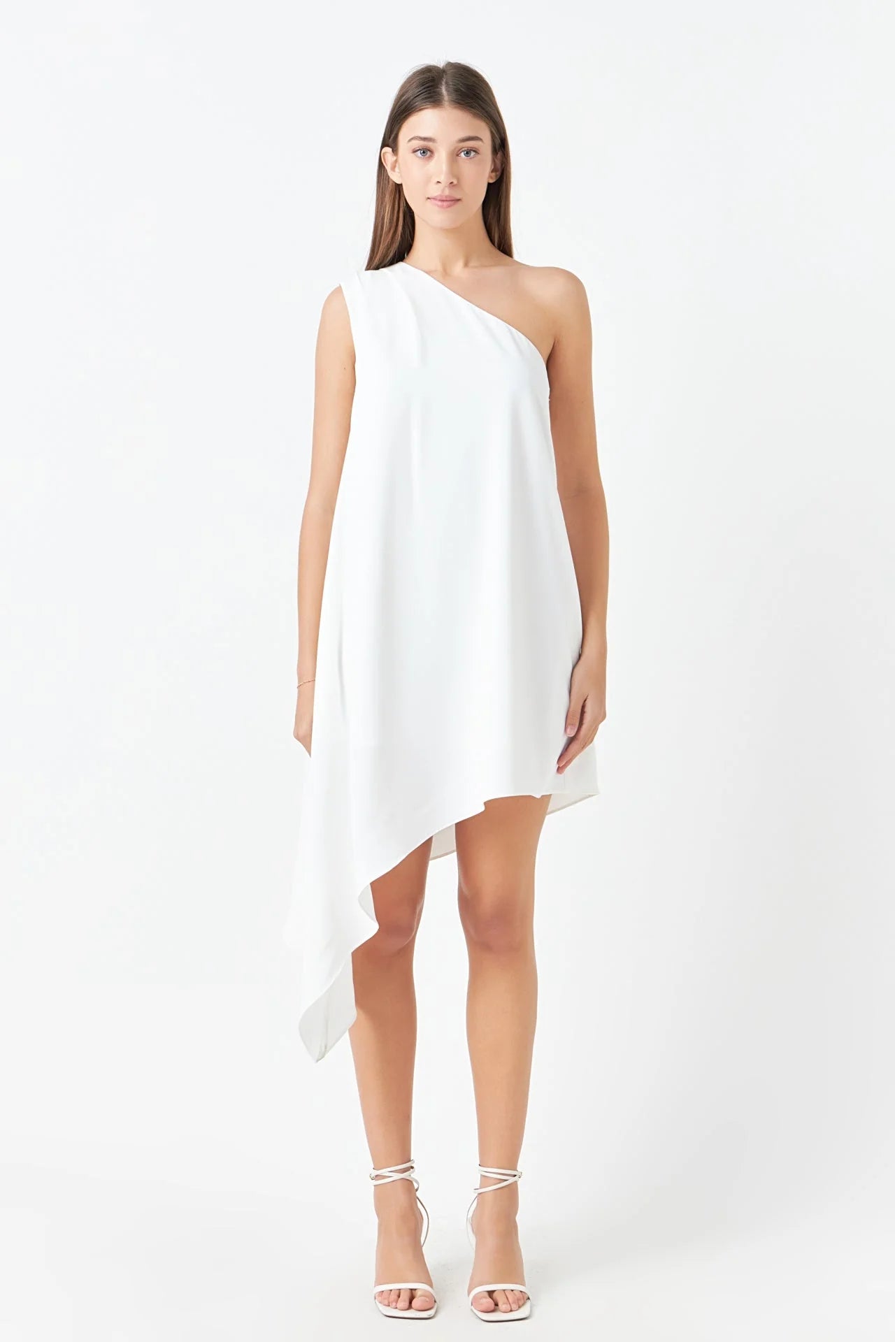 Shoulder Pintucked Asymmetrical Mini Dress Hazel Mac Shoulder Pintucked Asymmetrical Mini Dress Hazel Mac
