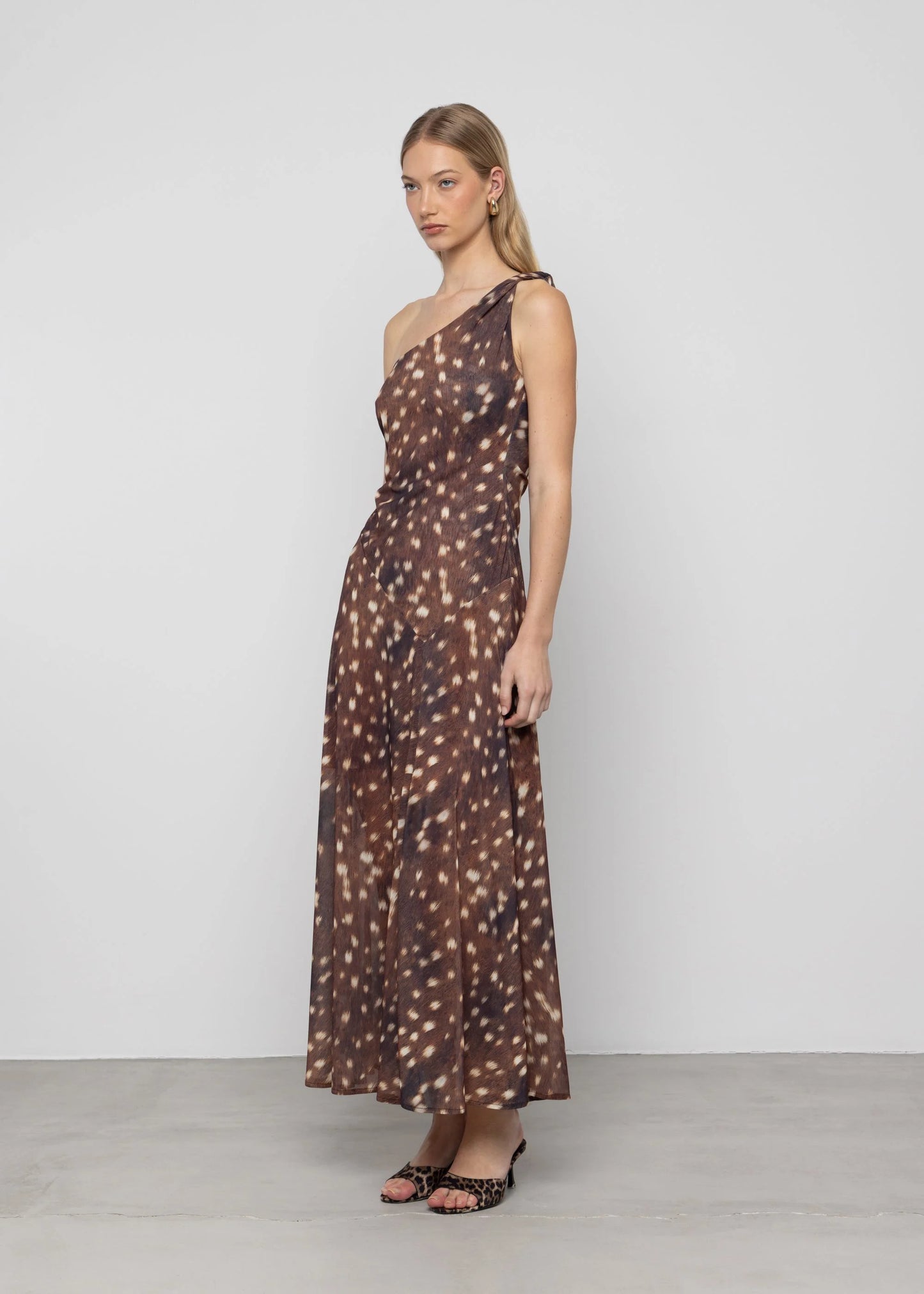 Doe One-Shoulder Twist Maxi Dress