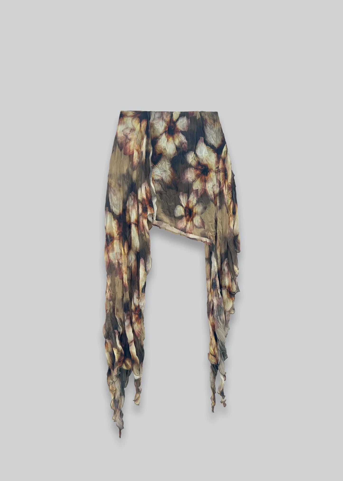Petal Moon Printed Asymmetric Skirt