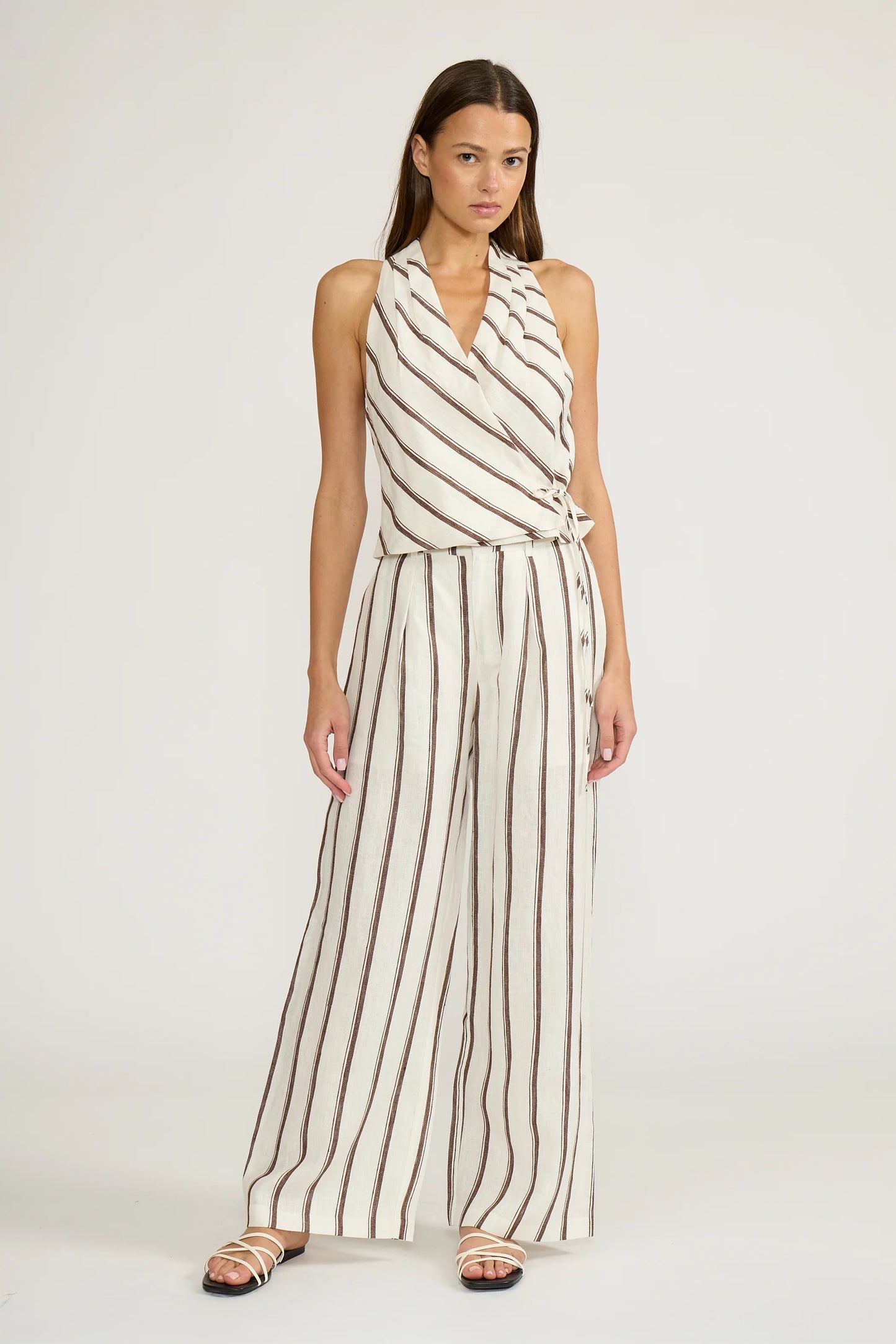 Lola Striped Wrap Top