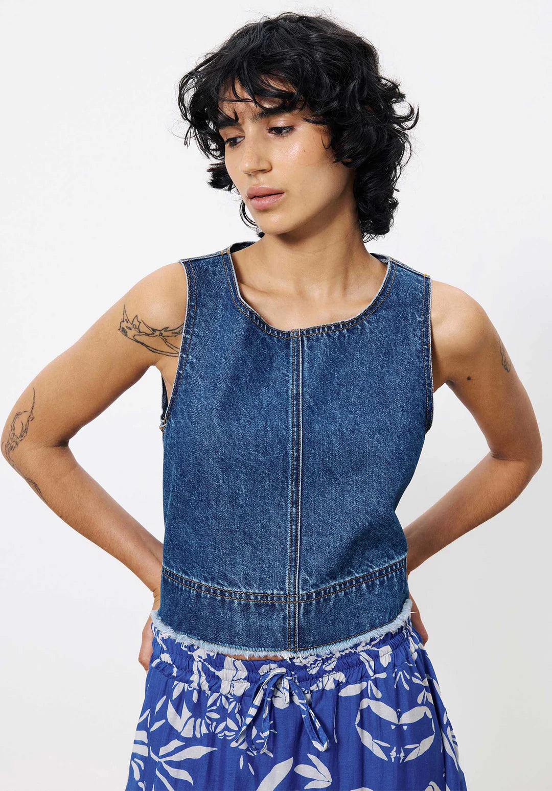 Dafne Bleu-Jean Top