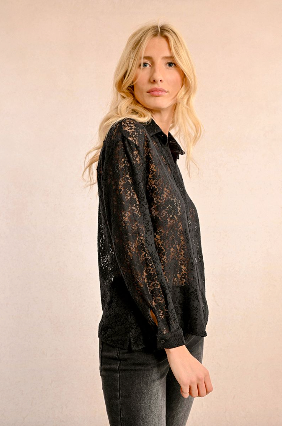 Lacey Button Up