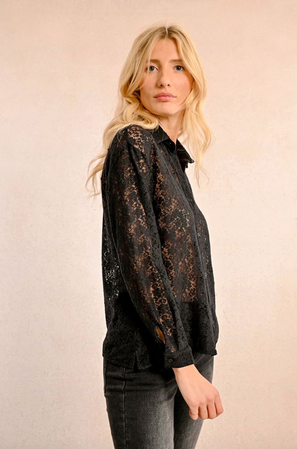 Lacey Button Up