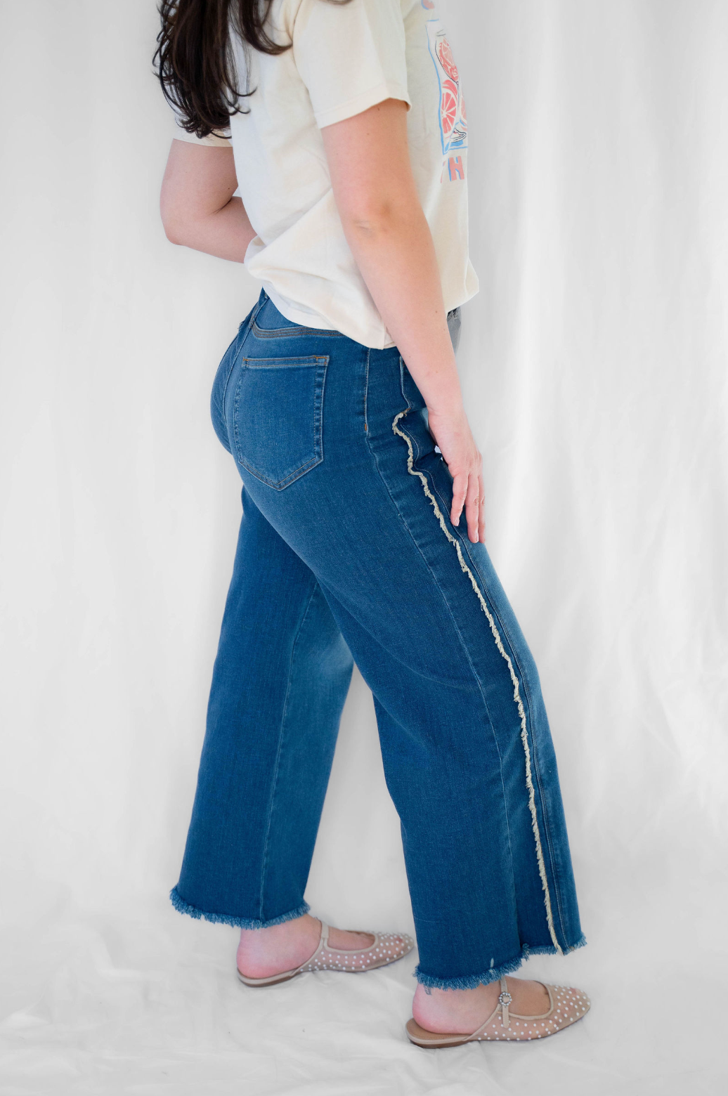Noah Hi Waist Fringe Denim
