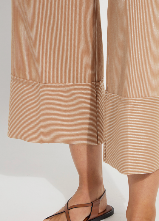 Analia Striped Wide Leg Jeans