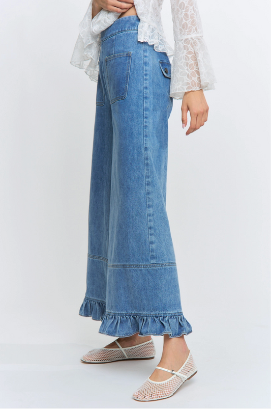 Ruffle Hem Demin