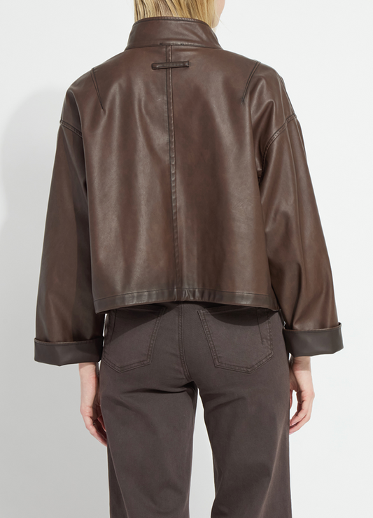 Mina Oversized Vegan Leather Coat