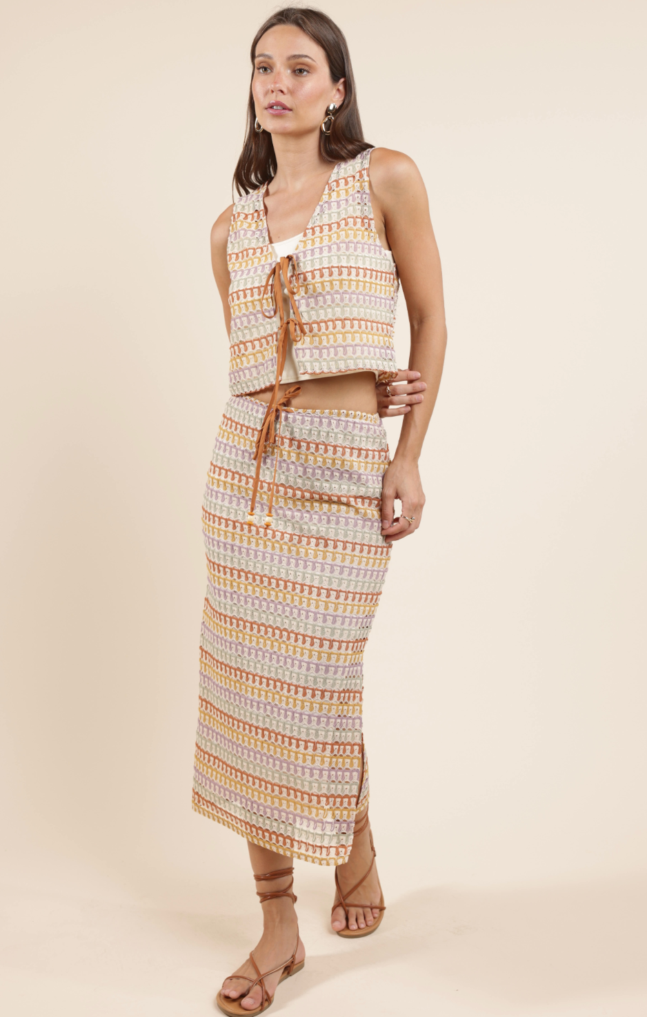 Gilded Sky Midi Skirt