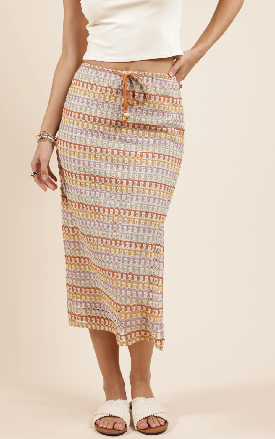 Gilded Sky Midi Skirt