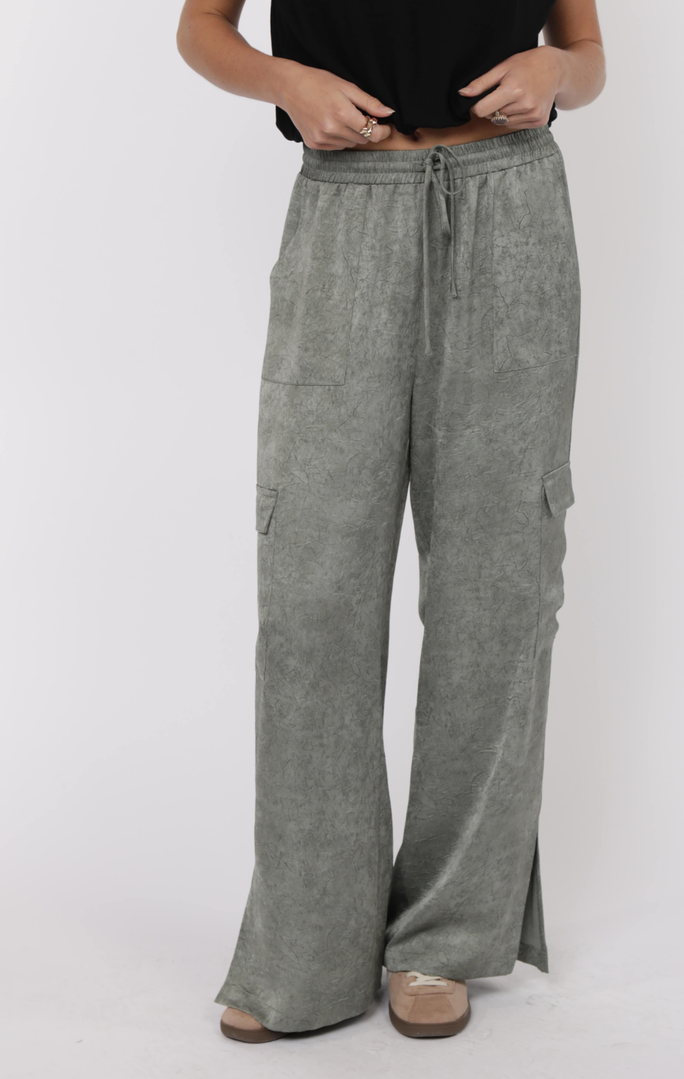 Forever Yours Satin Cargo Pants