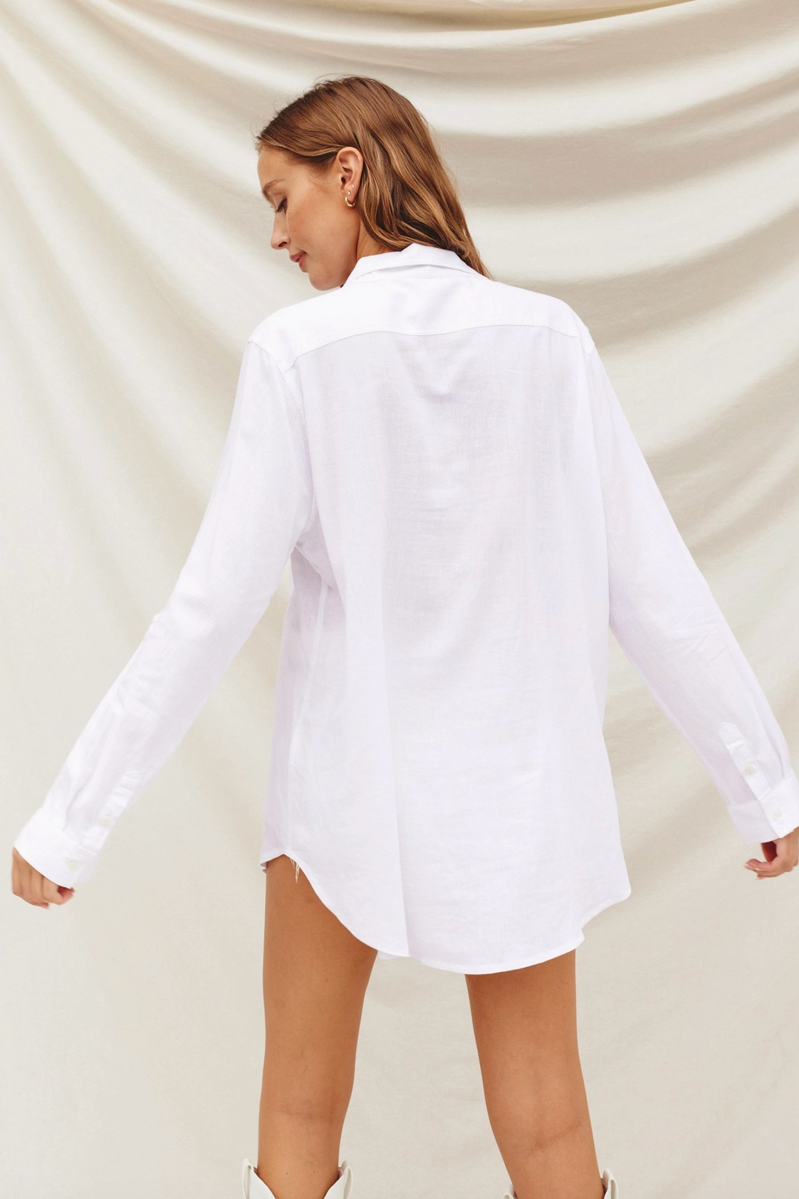 Linen Blend Relaxed Shirt