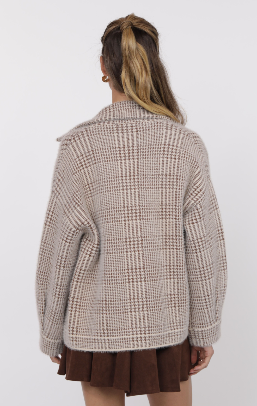 Lola Plaid Sweater Jacket