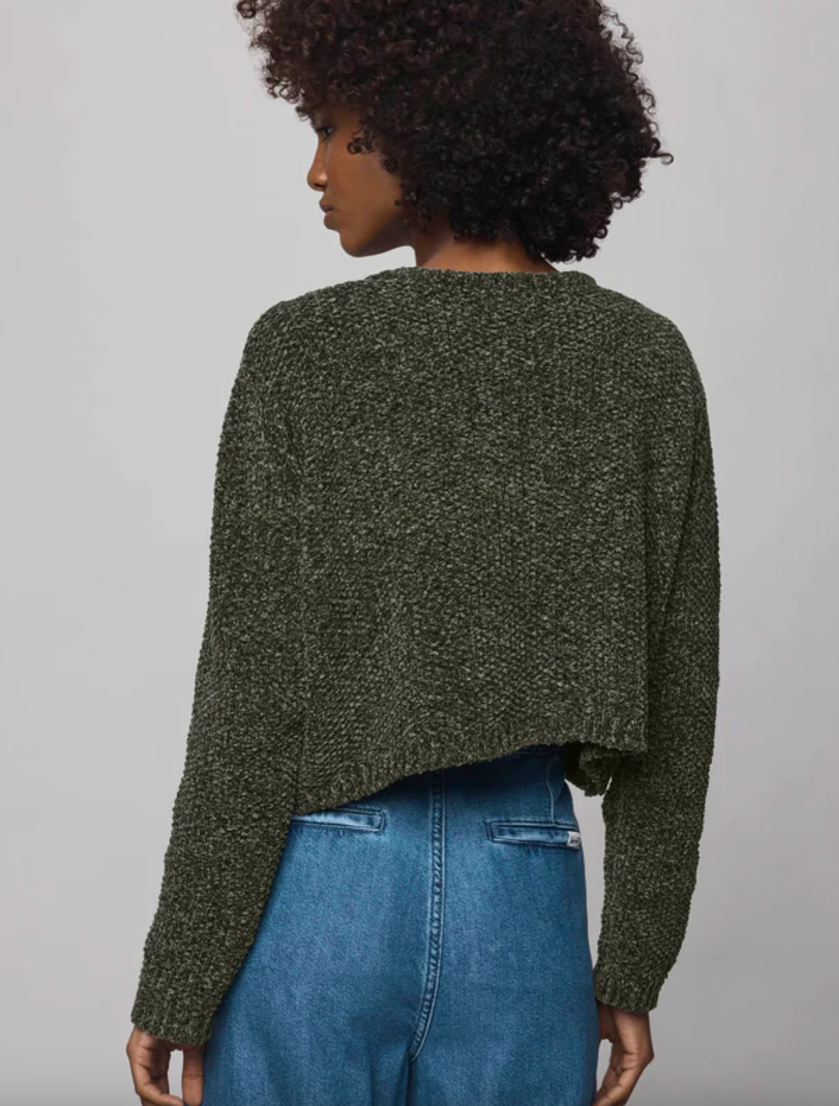 Andrea Chenille Crop Cardigan