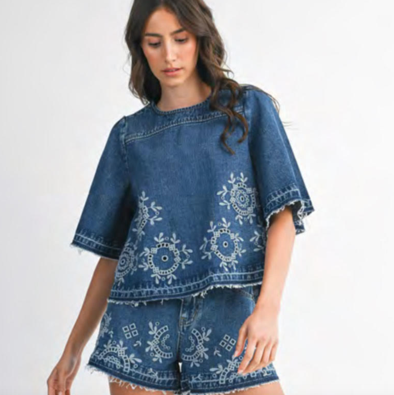 Dahlia Denim Top