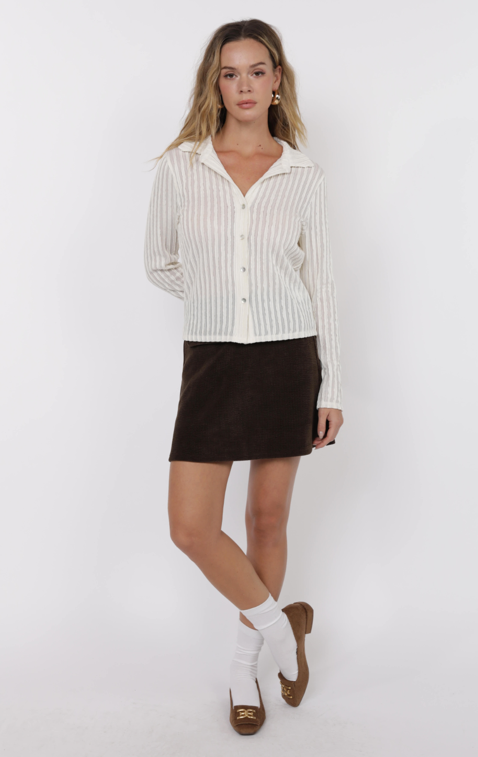 Hideaway Strip Knit Top