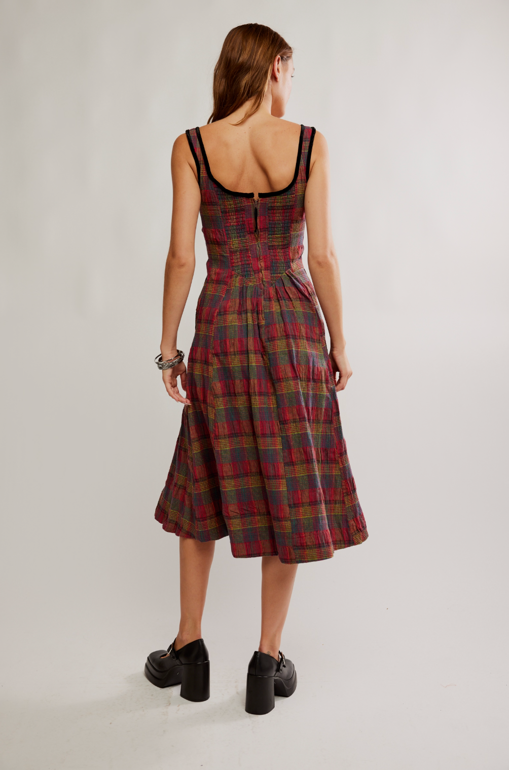 Freya Plaid Midi