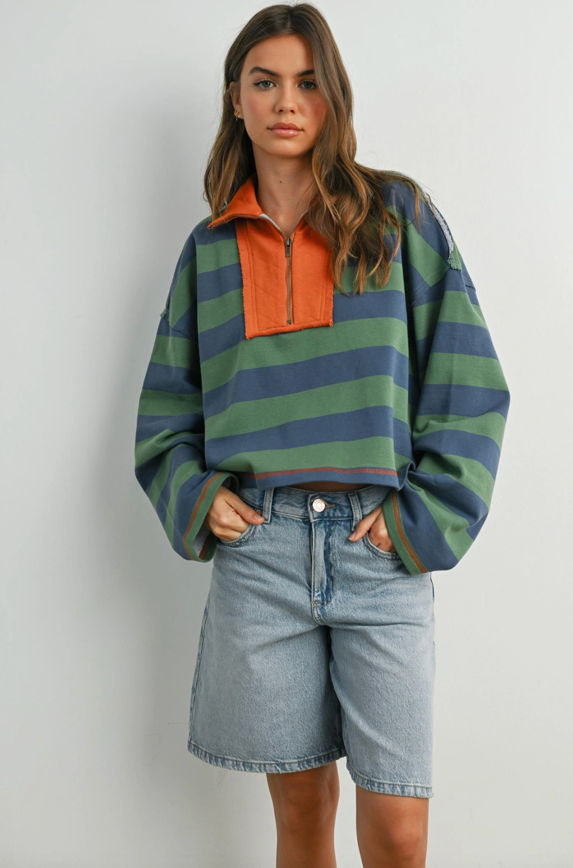 Where's My Striped Quarter-Zip