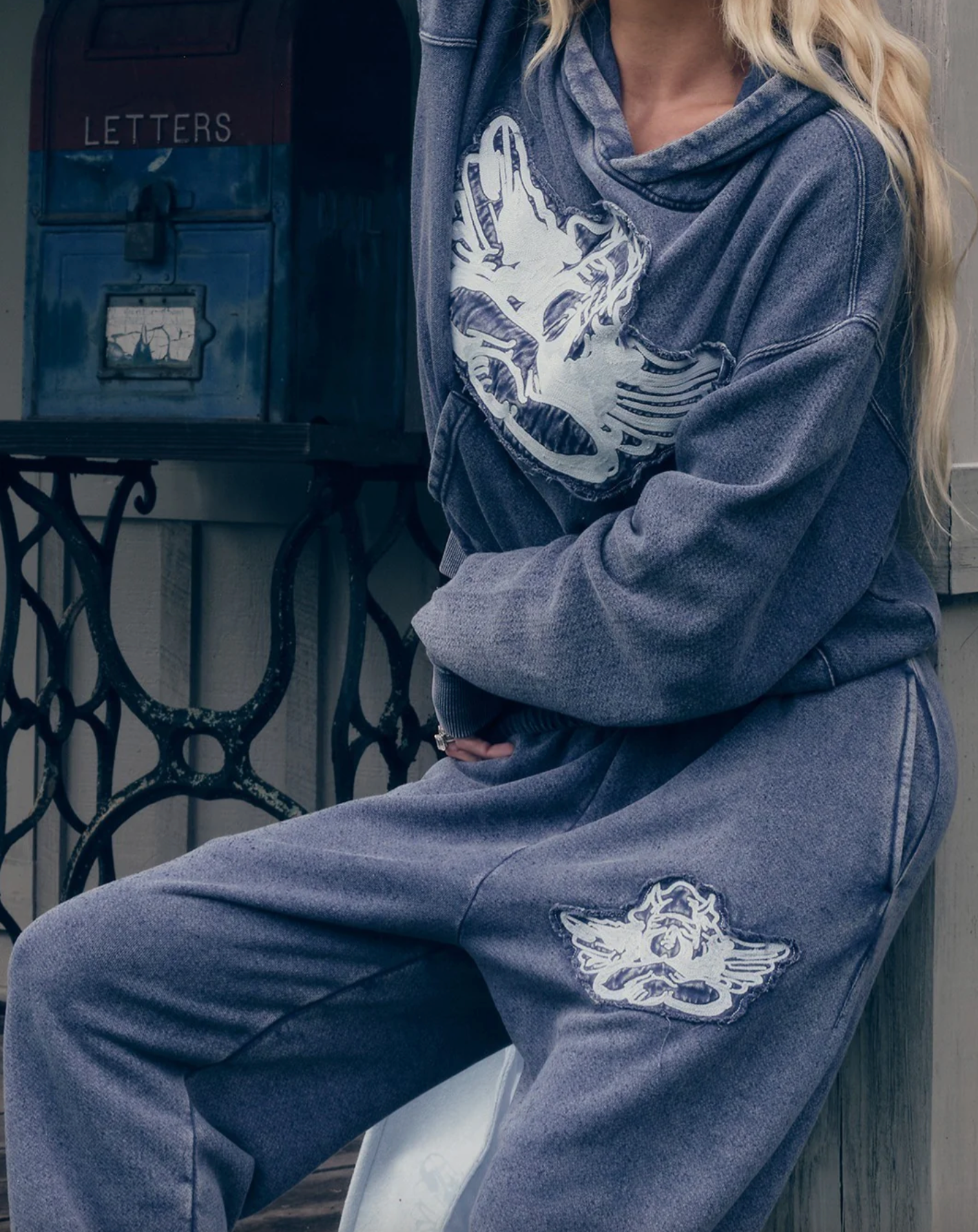 Blue Stitch Racer Hoodie