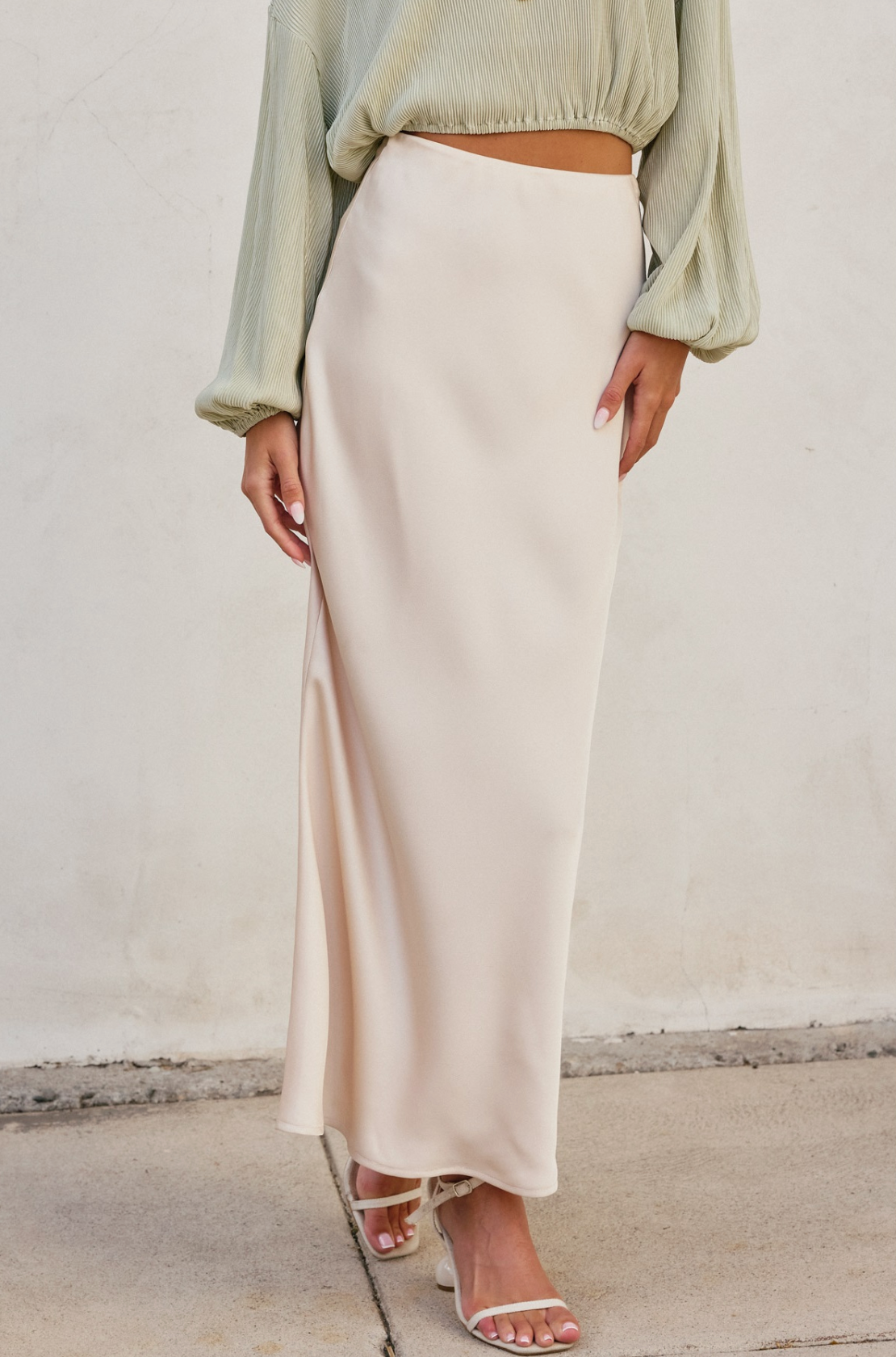 Champagne Maxi Skirt