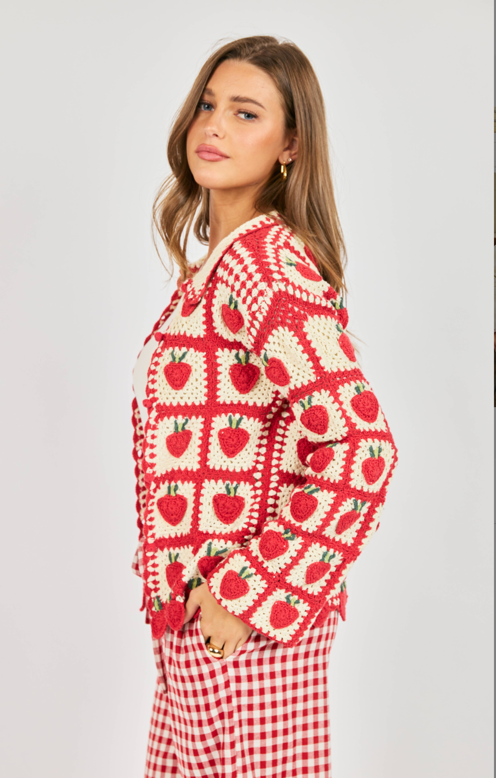 Berry Berry Crochet Cardi