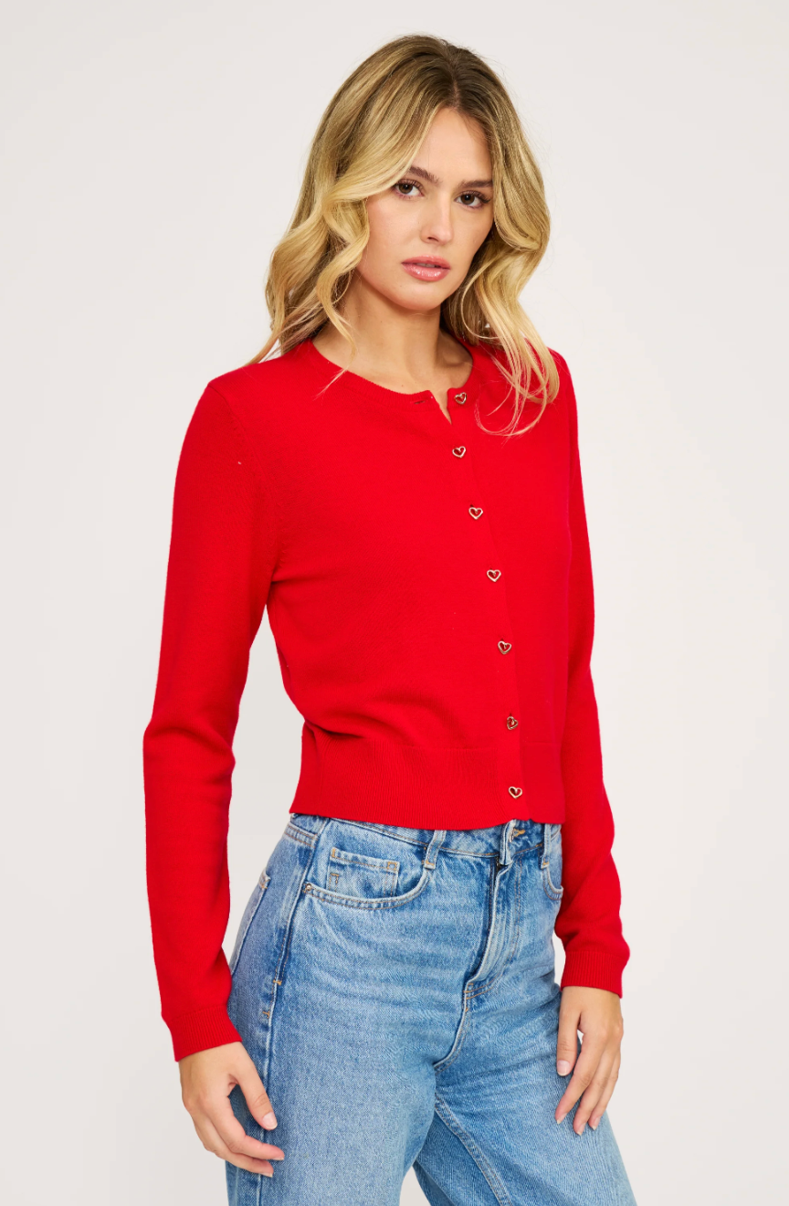 Celeste Heart Button Cardigan