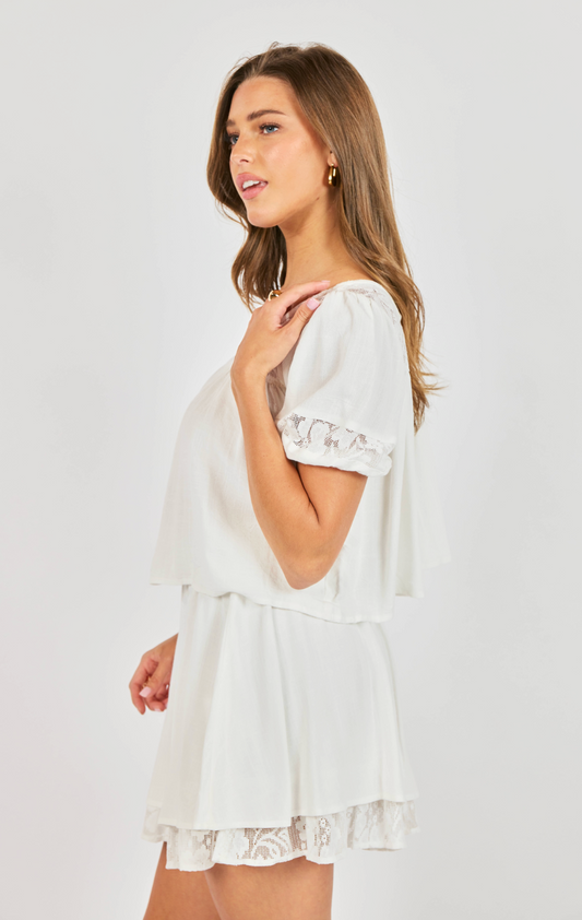 Misty Lace Inset Top