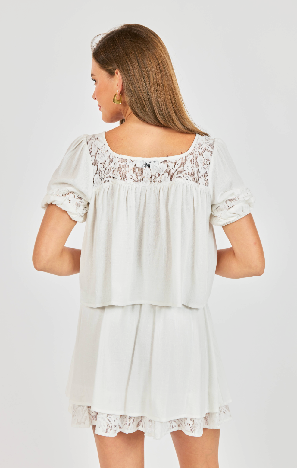 Misty Lace Inset Top