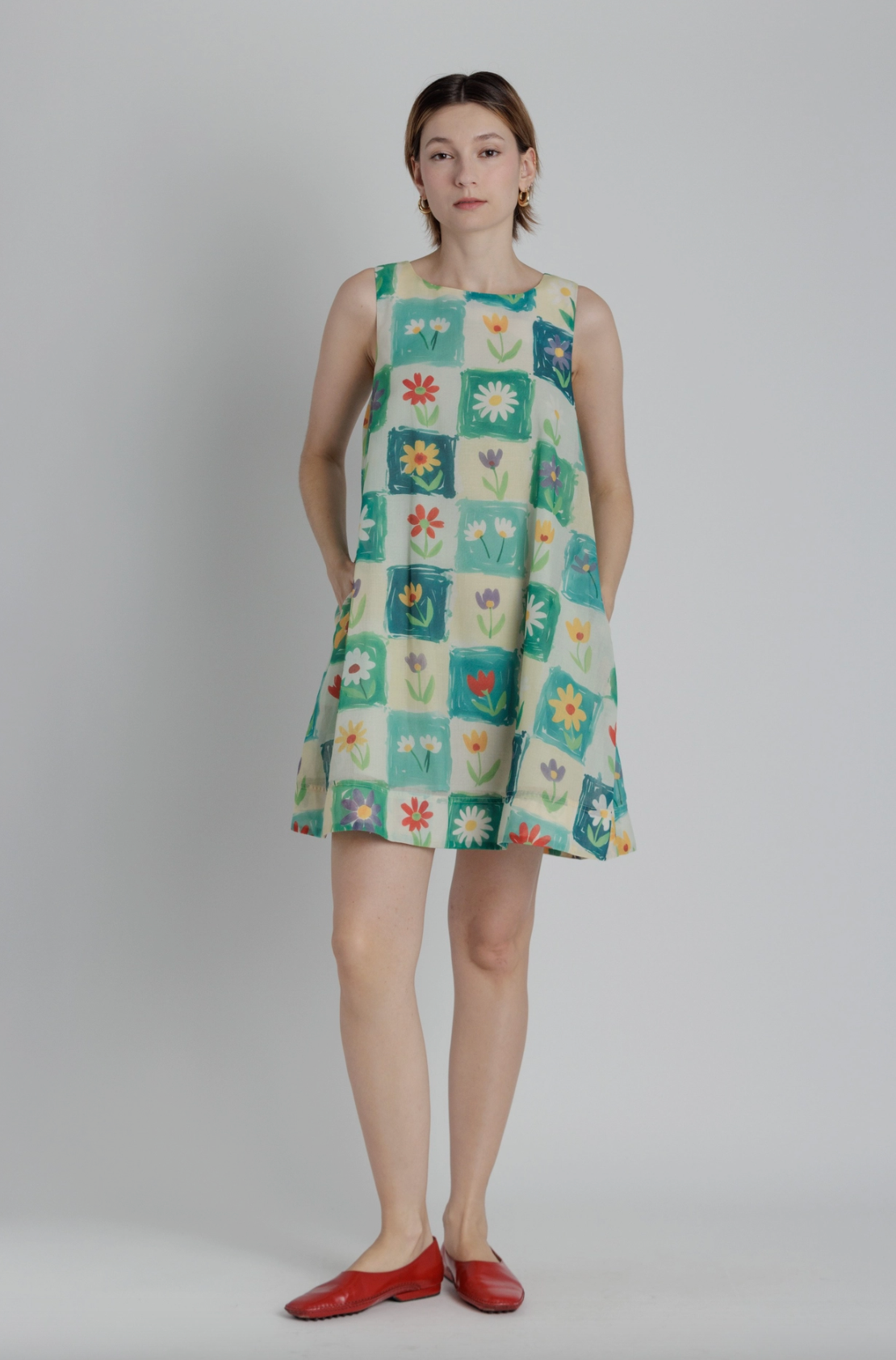Maya Flower Print Mini Dress