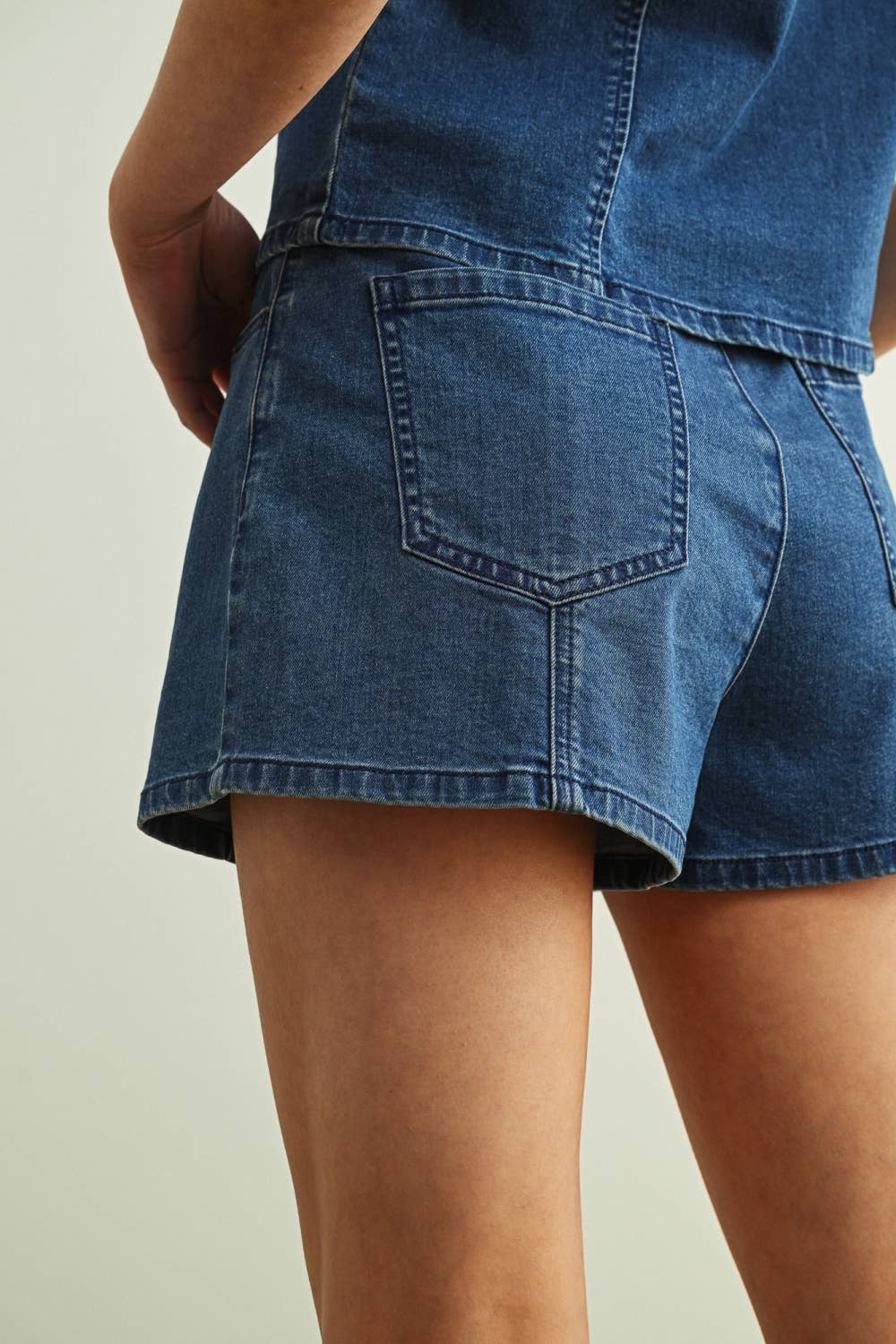 Stretch Denim Shorts