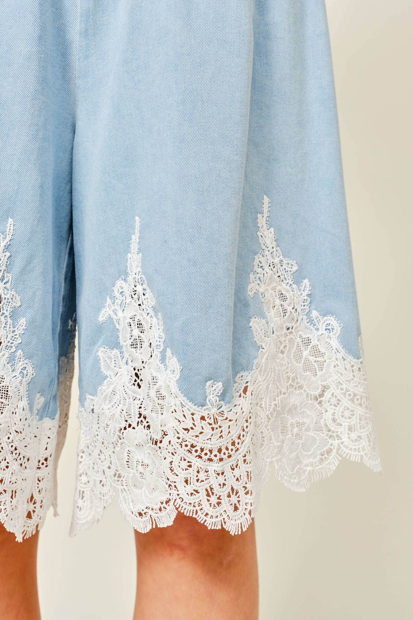 Soft Denim Bermuda Shorts